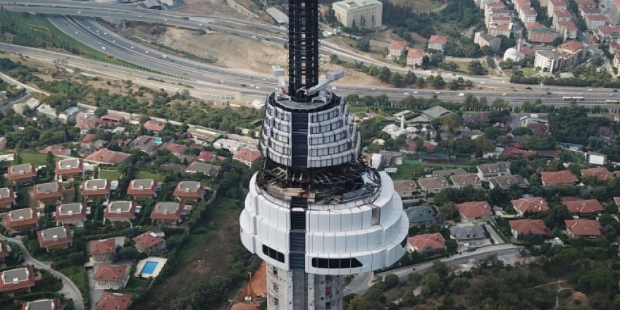 Çamlıca Televizyon Kulesi giydiriliyor