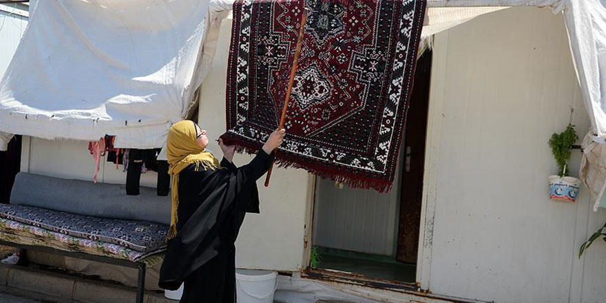 Konteyner kentte yaşayan Suriyeliler bayrama hazır