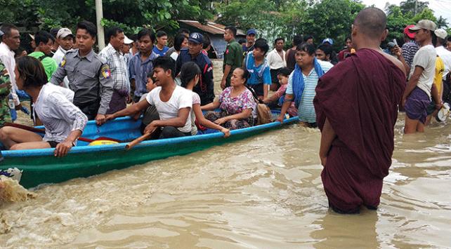 Myanmar'da baraj sızdırdı, 50 bin kişi evsiz kaldı