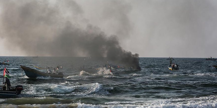 İşgalci İsrail'den deniz ablukası karşıtı Gazzeli aktivistlere müdahale