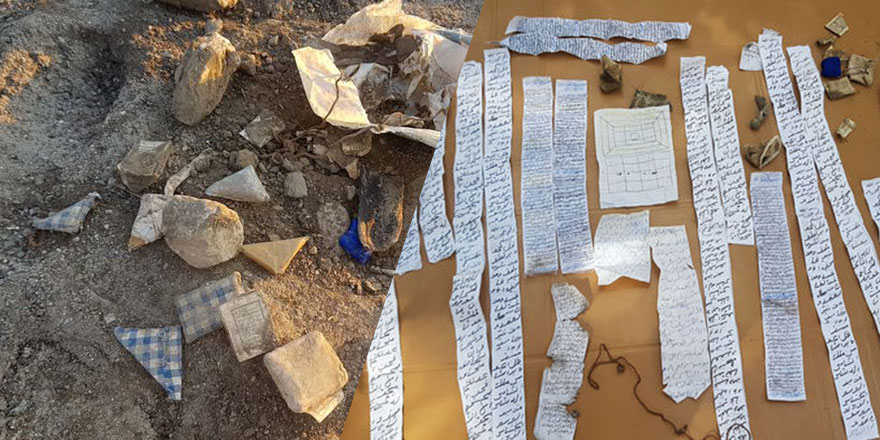 Dua mı büyü mü? Baraj suyu çekildi, çok sayıda muska ortaya çıktı