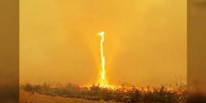 Alevden hortum görenleri korkuttu