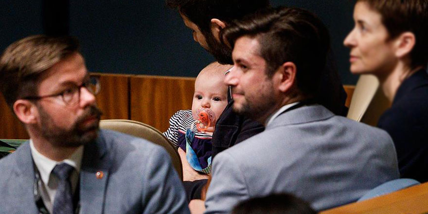 Başbakan BM'deki zirveye bebeğiyle geldi