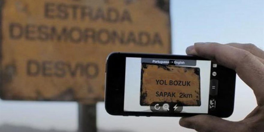Google’ın kamerayı tut yabancı dili çevir özelliği