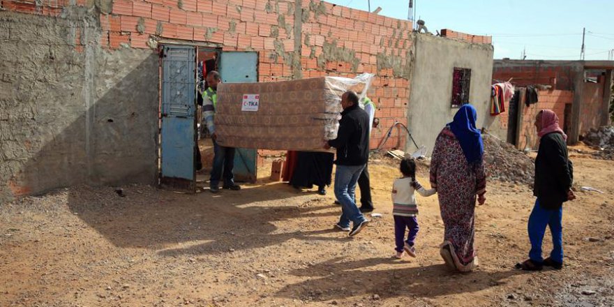 Sellerle boğuşan Tunus'a TİKA'dan yardım eli