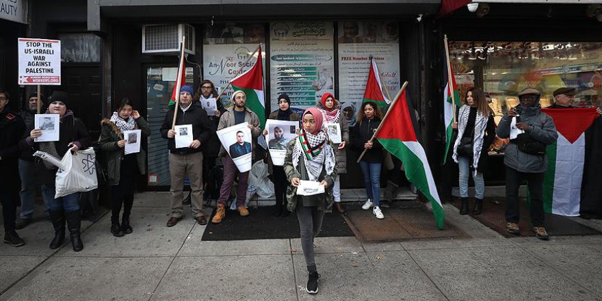 New York'ta İsrail protestosu düzenlendi