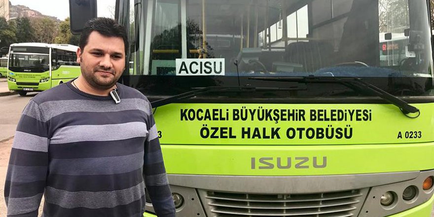 Kocaeli'de otobüs şoföründen örnek hareket