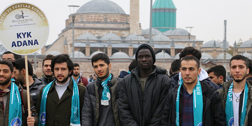 KYK'da kalan 650 öğrenci Konya'yı gezdi