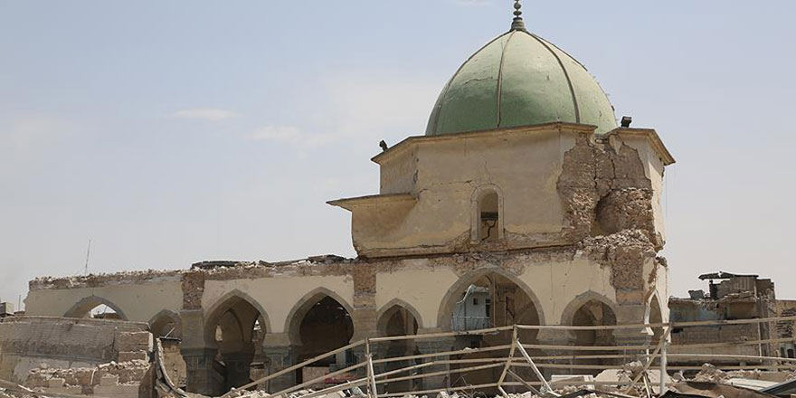 DEAŞ'ın yıktığı tarihi caminin inşasına başlandı