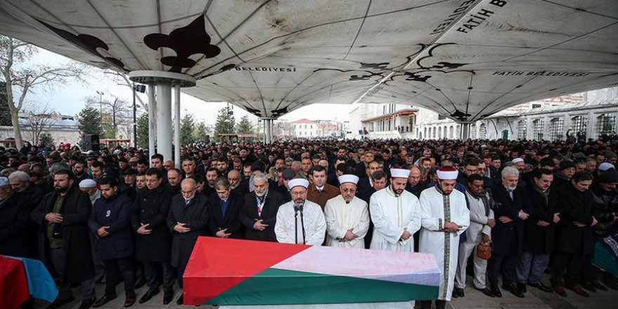 Filistin'in İstanbul Başkonsolosu Hatip son yolculuğuna uğurlandı