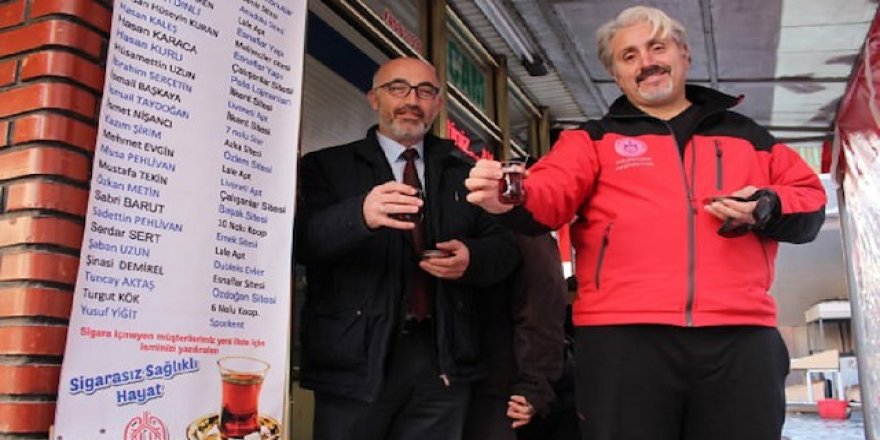 Sigarayı bırakana her gün çay ve yiyecek ücretsiz