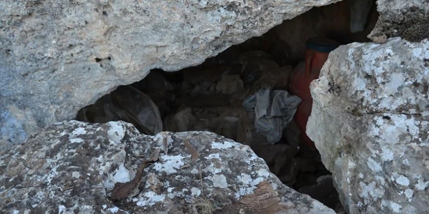 Batman'da kayalıklar arasına gizlenmiş patlayıcı bulundu