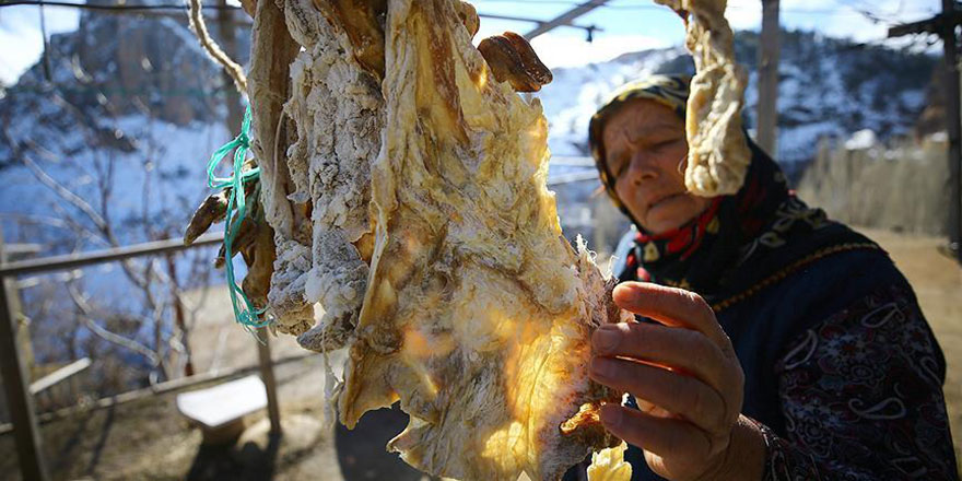 Toroslarda kış sofralarının baş tacı 'kurutulmuş et'