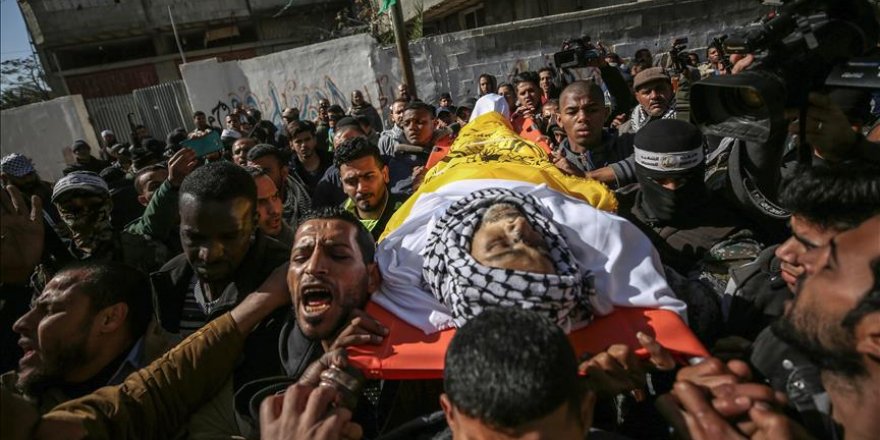 Gazzeli şehit toprağa verildi