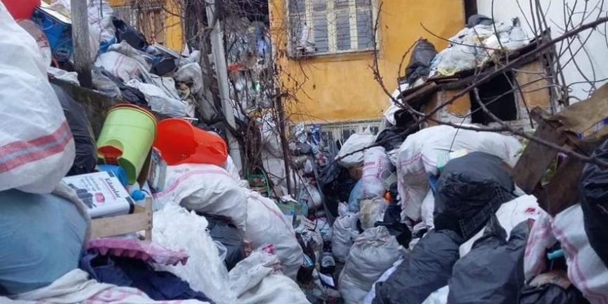 Amasya'da 'çöp ev' bulundu