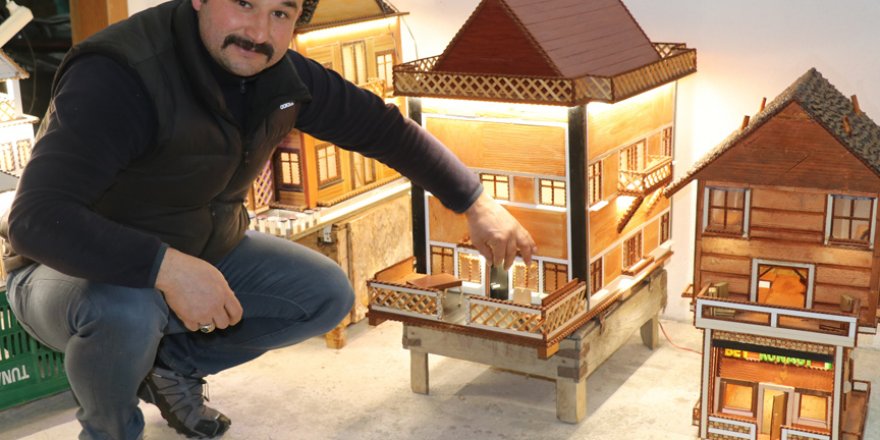 Erzincanlı usta atık maddeleri sanata çeviriyor