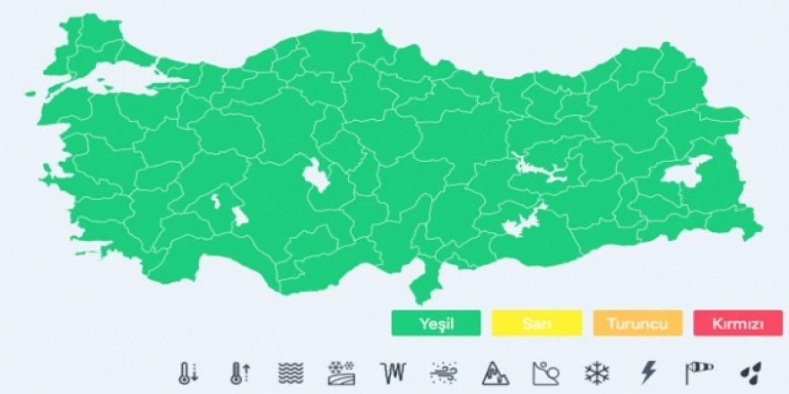 Meteorolojiden renk kodlarıyla uyarı dönemi