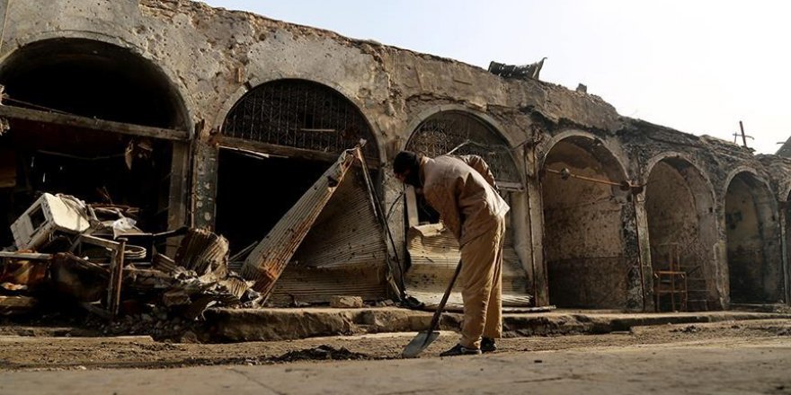 DAEŞ'in hasar verdiği çarşı onarılıyor