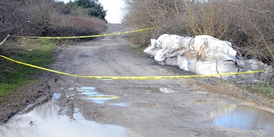 Tekirdağ'da kimyasal atık alarmı: Jandarma çuvalları bırakanları aranıyor