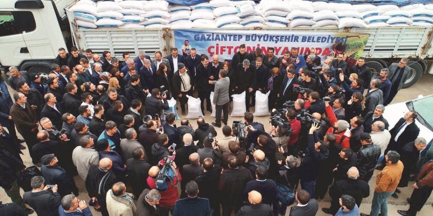 Gaziantepli çiftçilerin yüzü tohum desteği ile güldü