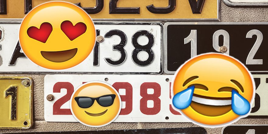 Emoji çılgınlığı plakalara sıçradı
