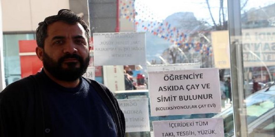 Çay ocağından öğrencilere jest