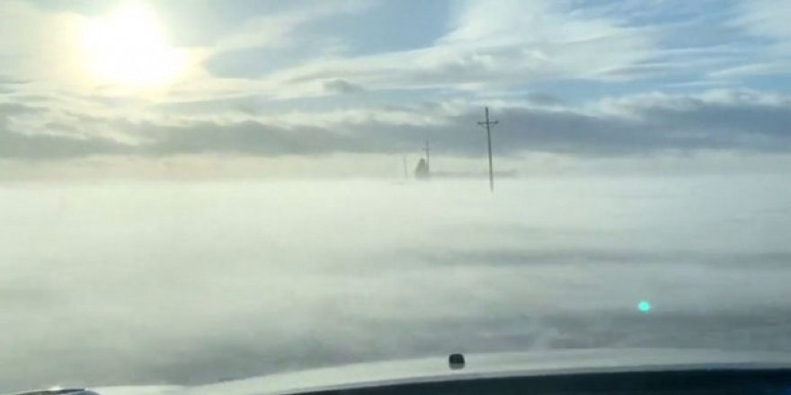 ABD'de kar fırtınası ilginç görüntüler oluşturdu