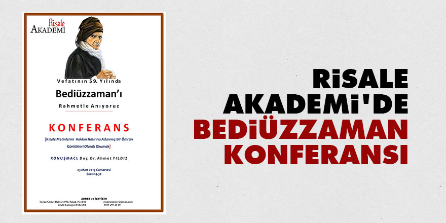 Risale Akademi'de Bediüzzaman konferansı
