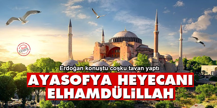 Erdoğan'ın Ayasofya sözleri coşturdu: Elhamdülillah!