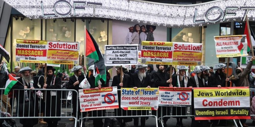 New York'ta Filistinlilerin 'Büyük Dönüş Yürüyüşü'ne destek gösterisi