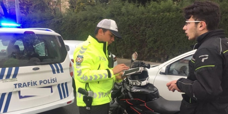 Kask denetimlerinde 546 araç trafikten men edildi