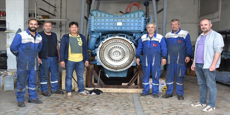Moğolistan'nın jeneratörleri Biga'da onarılıyor