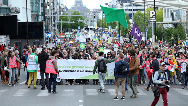 Belçika'da küresel ısınma karşıtı gösteri