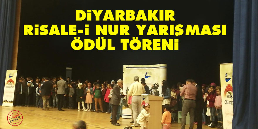 Diyarbakır Risale-i Nur yarışmasının ödül töreni düzenlendi