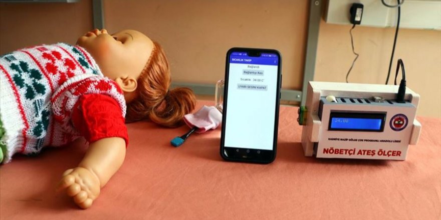 Liselilerden 'nöbetçi ateş ölçer' cihazı