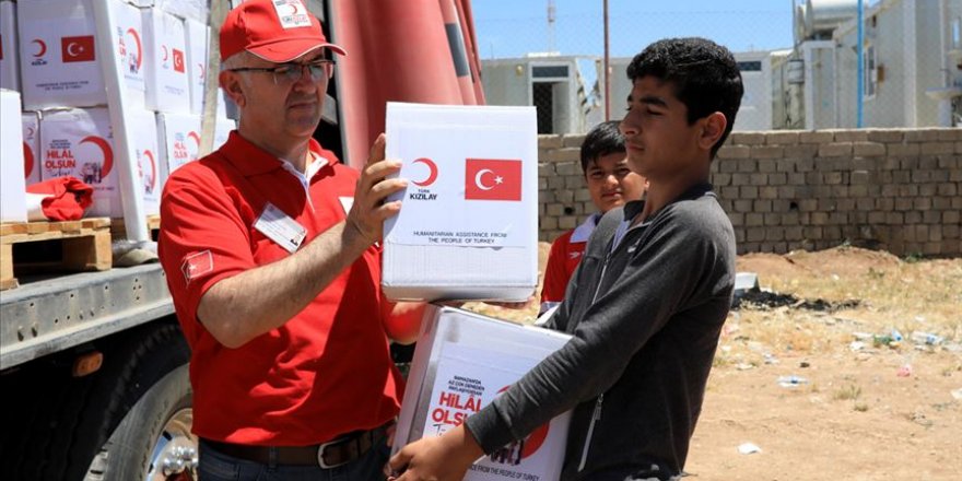Türk Kızılaydan 3 bin Ezidi aileye gıda yardımı