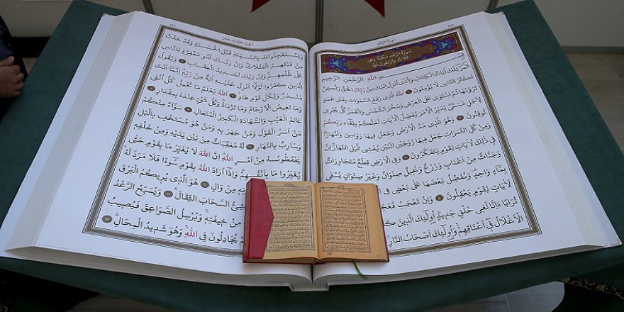 70 kilogram ağırlığındaki 'Kur'an-ı Kerim' yoğun ilgi gördü