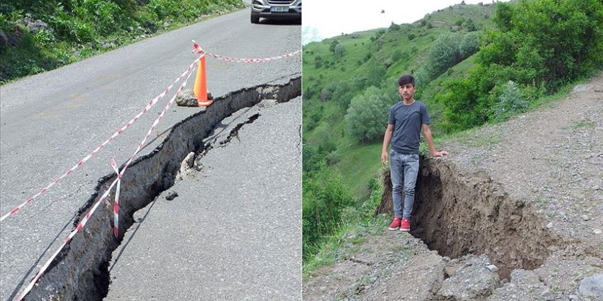 Heyelan ihtimali köy boşalttı