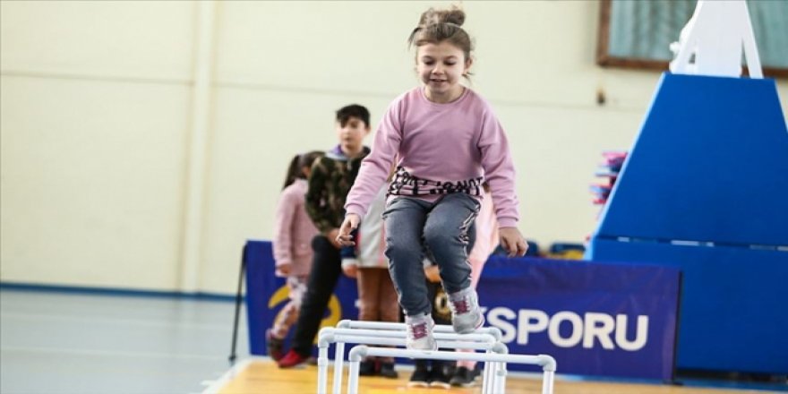 Öğrencilerin sportif yetenekleri başarıyla ölçülüyor
