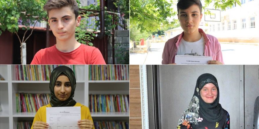 LGS'de birinci olan 4 öğrenci Güneydoğu'nun gururu