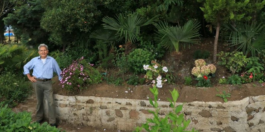 Yıllarca emek verip kıraç alanı 'botanik park' yaptı