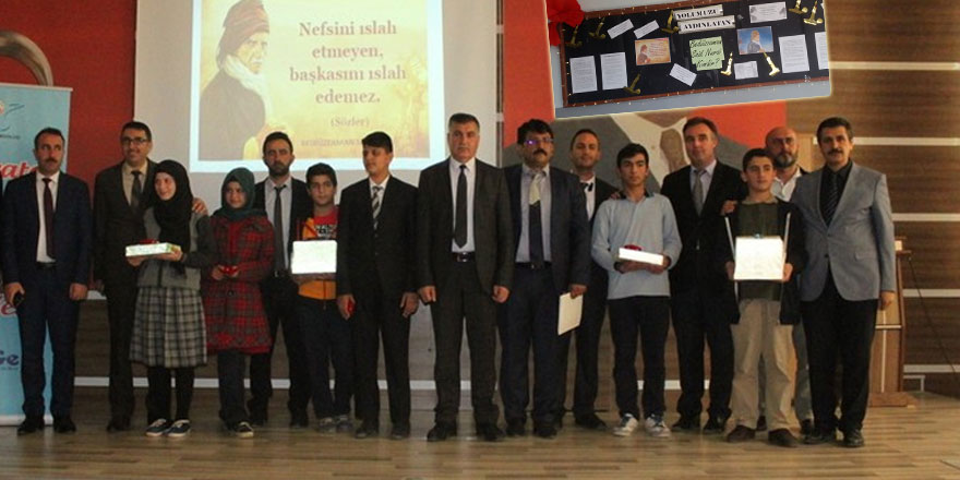 Van İl Milli Eğitim Müdürlüğü'nden Said Nursi projesine ödül