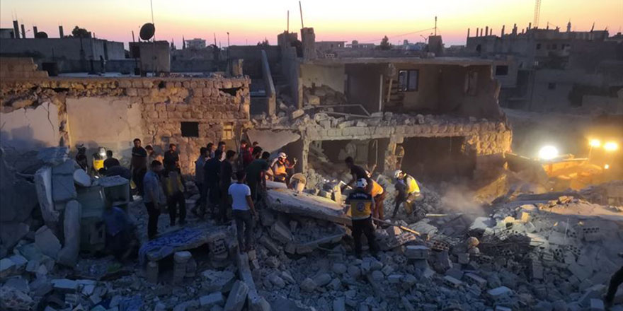 İdlib 90 gündür aralıksız bombalanıyor 17 köy tamamen yıkıldı