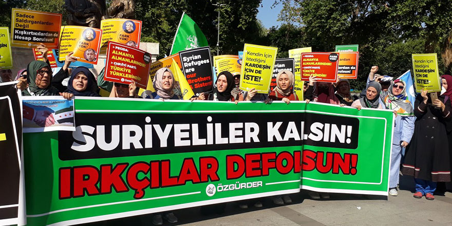 Suriyelilere yönelik saldırılar protesto edildi