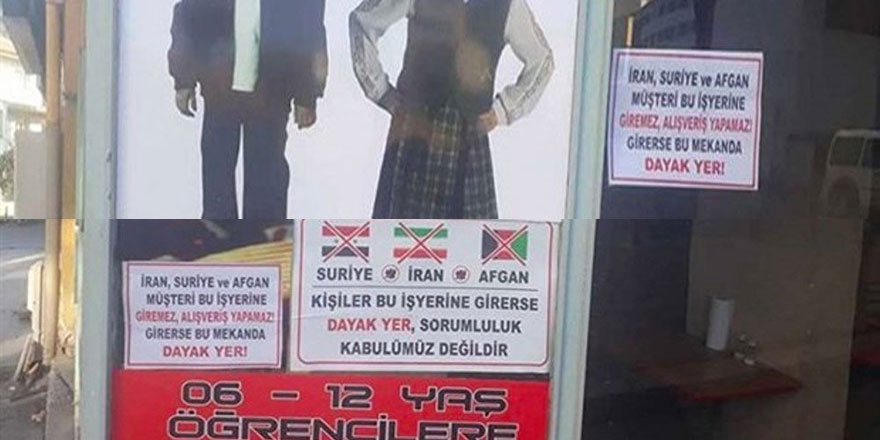 'İran, Suriye, Afgan müşteri bu dükkâna giremez' yazısına mahkemeden uyarı