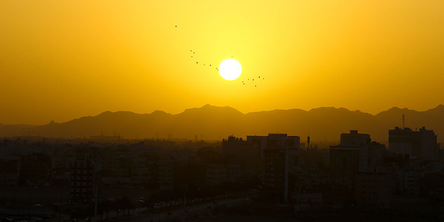 'Peygamber şehri'nde sabah güzelliği