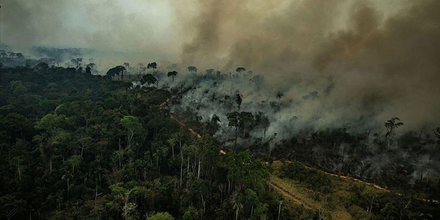 Brezilya Devlet Başkanı geldi dünyanın akciğerleri Amazonlar yanmaya başladı