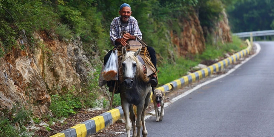 60 yıldır at üstünde elma satıyor