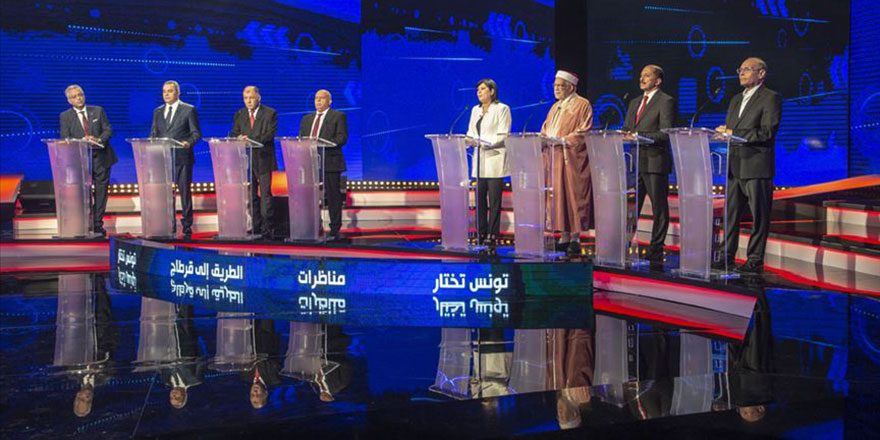 Tunus'ta cumhurbaşkanı adayları ilk kez TV'de halkın karşısında
