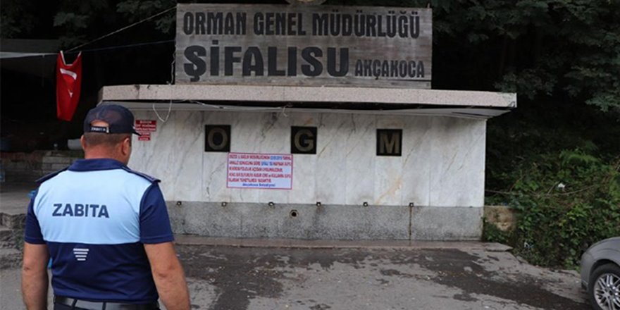 Düzce'de "şifalı" olarak bilinen su çeşmesi mühürlendi